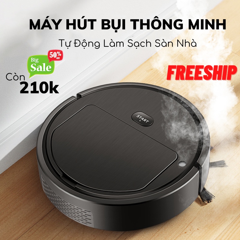 Robot Hút Bụi, Máy Hút Bụi Sàn Thông Minh Tự Động Làm Sạch Sàn Nhà titan.st