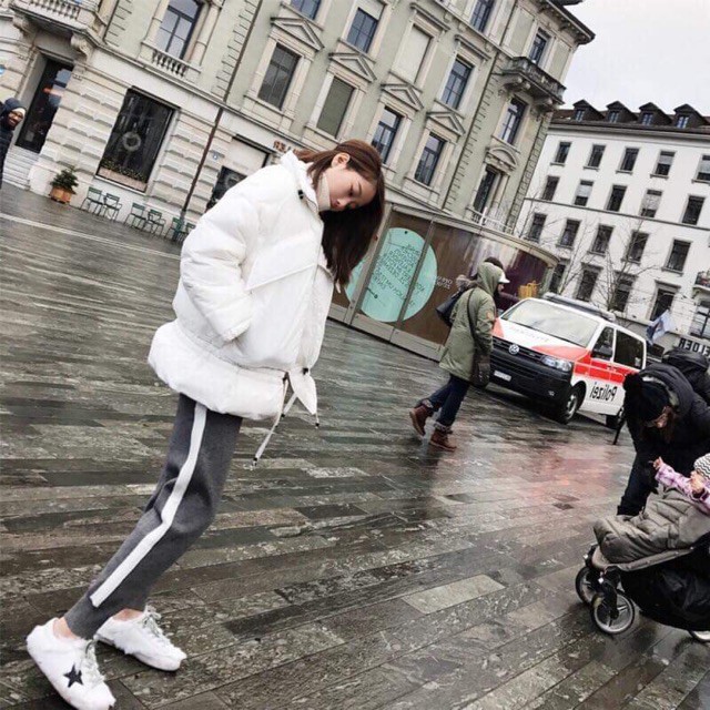 (siêu rẻ) Quần baggy nỉ phối sọc dt06 (giá tốt)