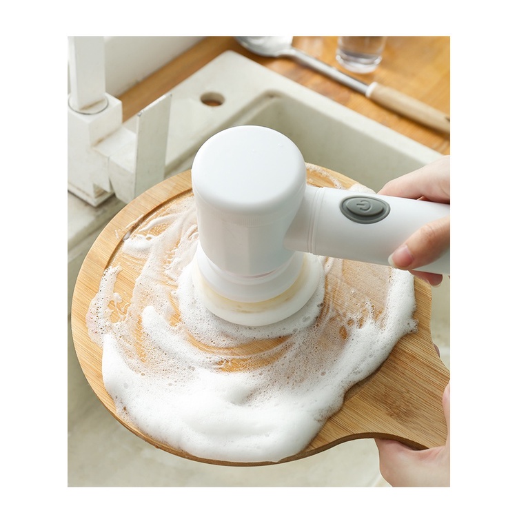 (HÀNG CÓ SẴN) Máy Cọ Rửa Vệ Sinh Đa Năng MAGIC BRUSH Sạc USB - Bàn Chải Vệ Sinh Bếp, Bồn Rửa Mặt 5 trong 1