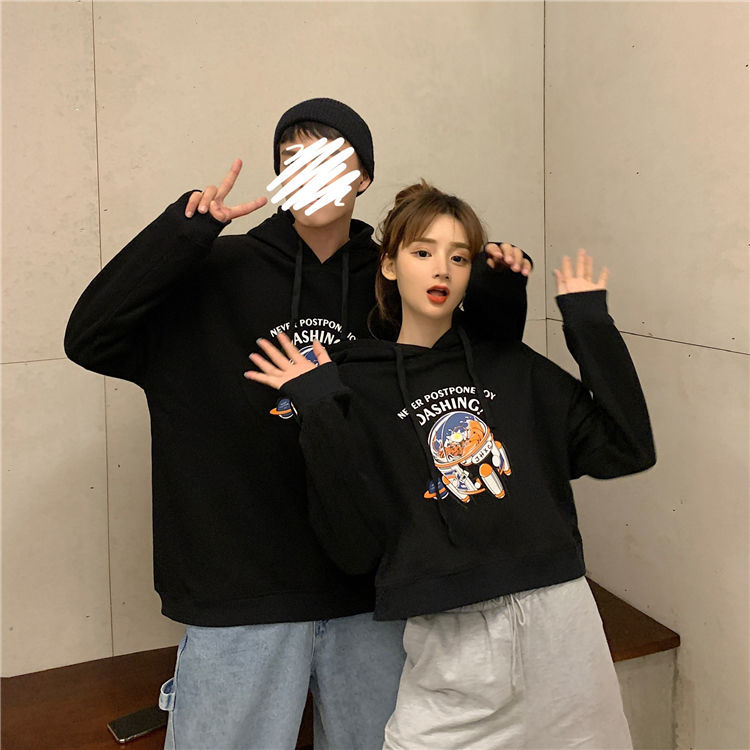 Áo Hoodie Dáng Rộng In Họa Tiết Xinh Xắn Theo Phong Cách Hàn Quốc