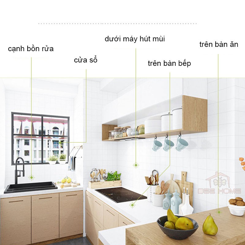 Miếng Dán Tường Trong Suốt Chống Dầu Mỡ Nhà Bếp- BEEHOME- Miếng dán tiện ích chống dầu mỡ cho căn bếp