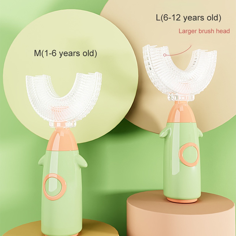 Bàn chải đánh răng silicone hình chữ U vệ sinh răng miệng cho bé