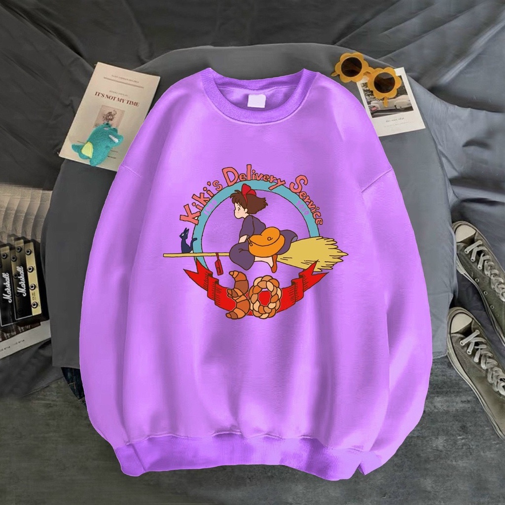 ÁO SWEATER NỈ UNISEX  NỮ IN KIKIS Delivery CỰC ĐẸP