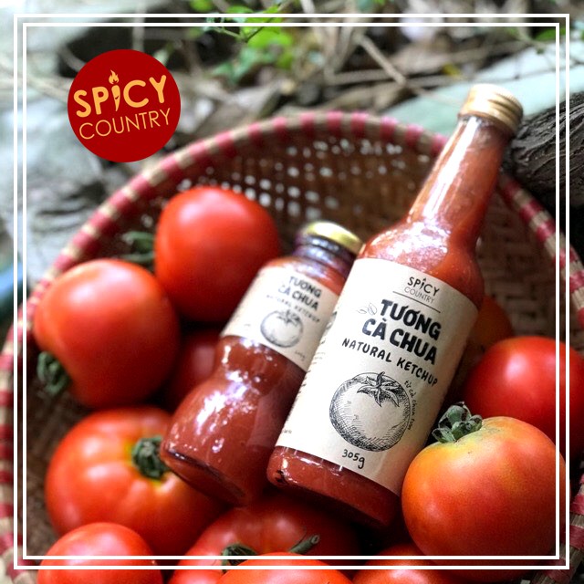 Tương Ớt - Tương Cà Chua Sạch Spicy Country - Phúc Lộc Thọ - Không Chất Bảo Quản 100% Cổ Truyền Nguyên Chất