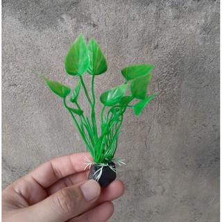 Phụ kiện trang trí bể cá: mẫu cây nhựa mini