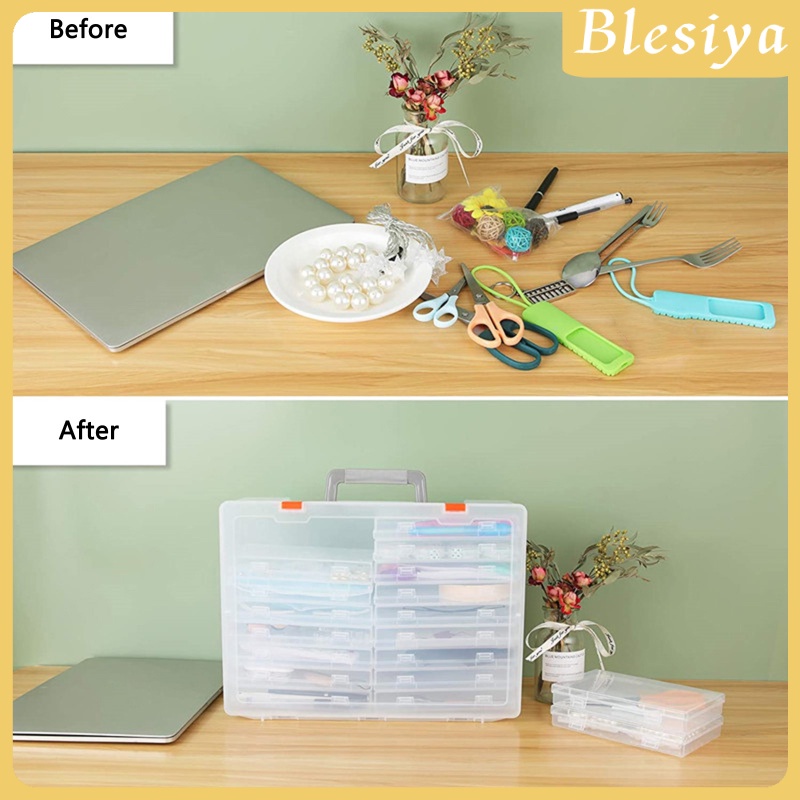 [BLESIYA]Photo Storage Box Case Set Store 4x6&quot; Photographs in 18 Boxes Clear Plastic