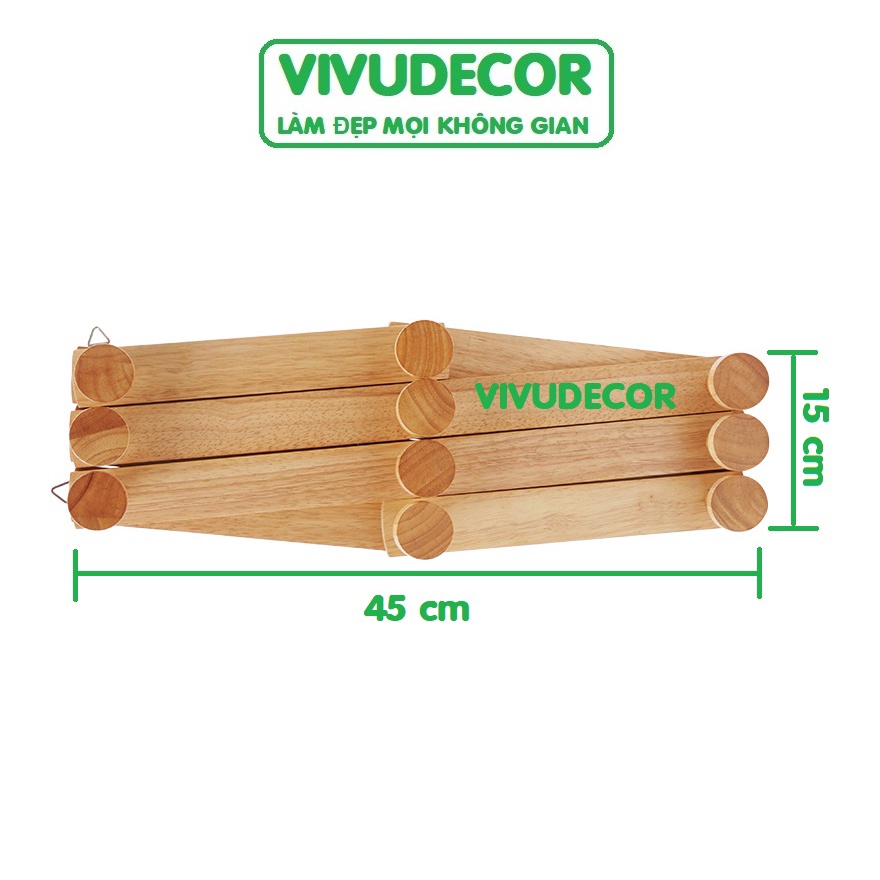 Móc treo tường Vivudecor 10 nhánh - Móc treo quần áo biến hình phù hợp với mọi không gian, móc xếp không cần khoan