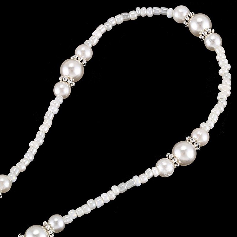 1 Dây Chuỗi Hạt Ngọc Trai Trắng Giữ Mắt Kính Đọc Sách Giá Đỡ