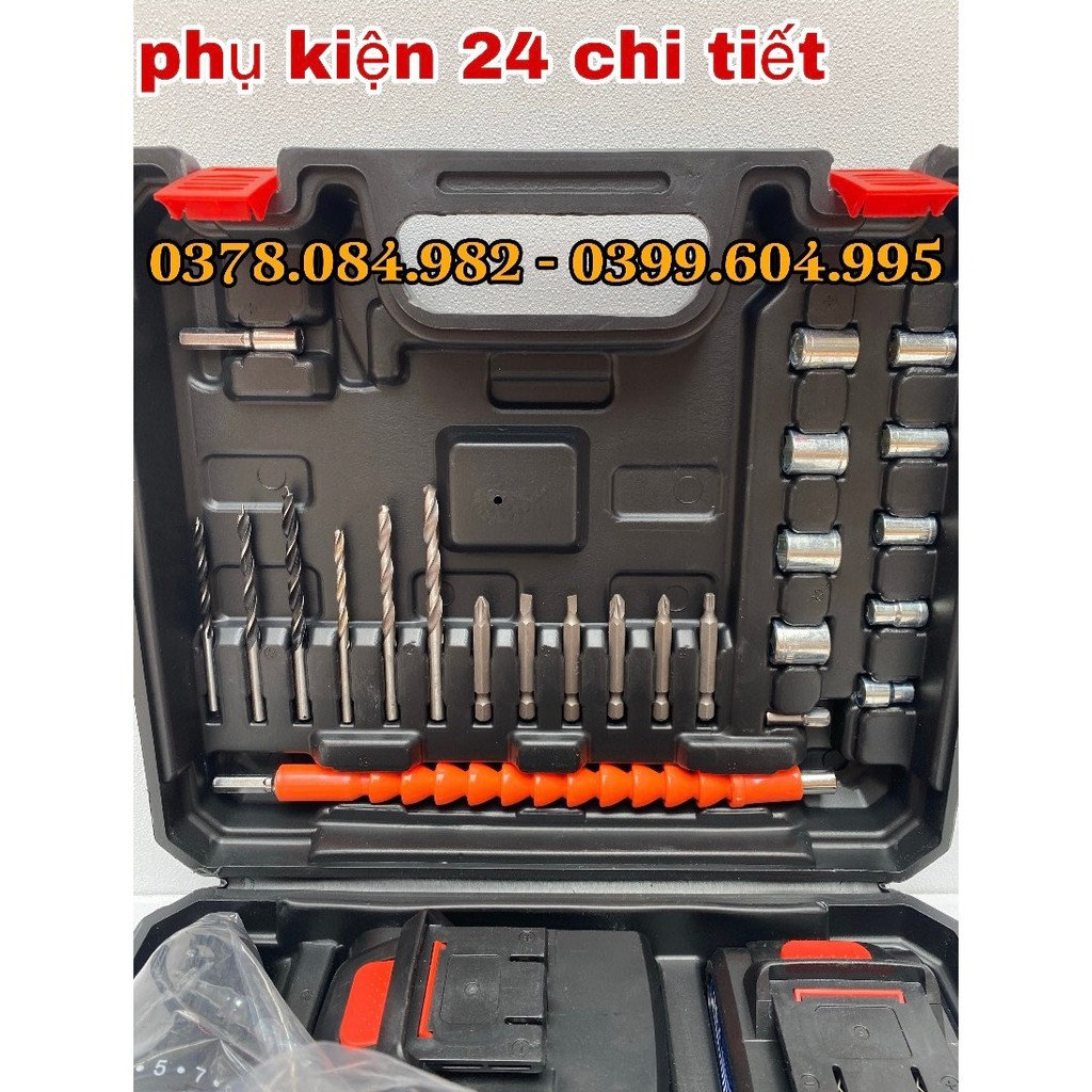 (Có Video Test Máy)  XẢ KHO Máy khoan pin Bosch 36V  - Khoan pin 3 chức năng 100% Lõi Đồng - 2 Pin đủ +Tặng Phụ Kiện