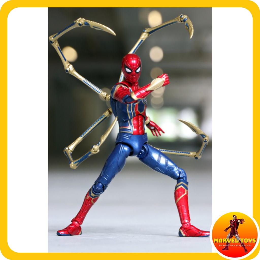 Mô Hình Người Nhện Iron Spider Man Mafex  Avenger Infinity War Có  Khớp - Bootleg | Shopee Việt Nam