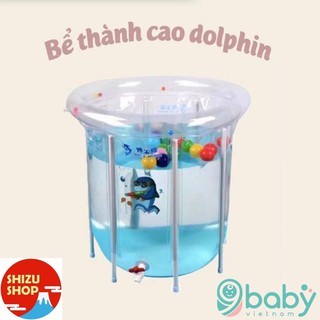<Rẻ vô địch> Bể bơi đứng thành cao trong suốt Doctor Dolphin size lớn 80x80