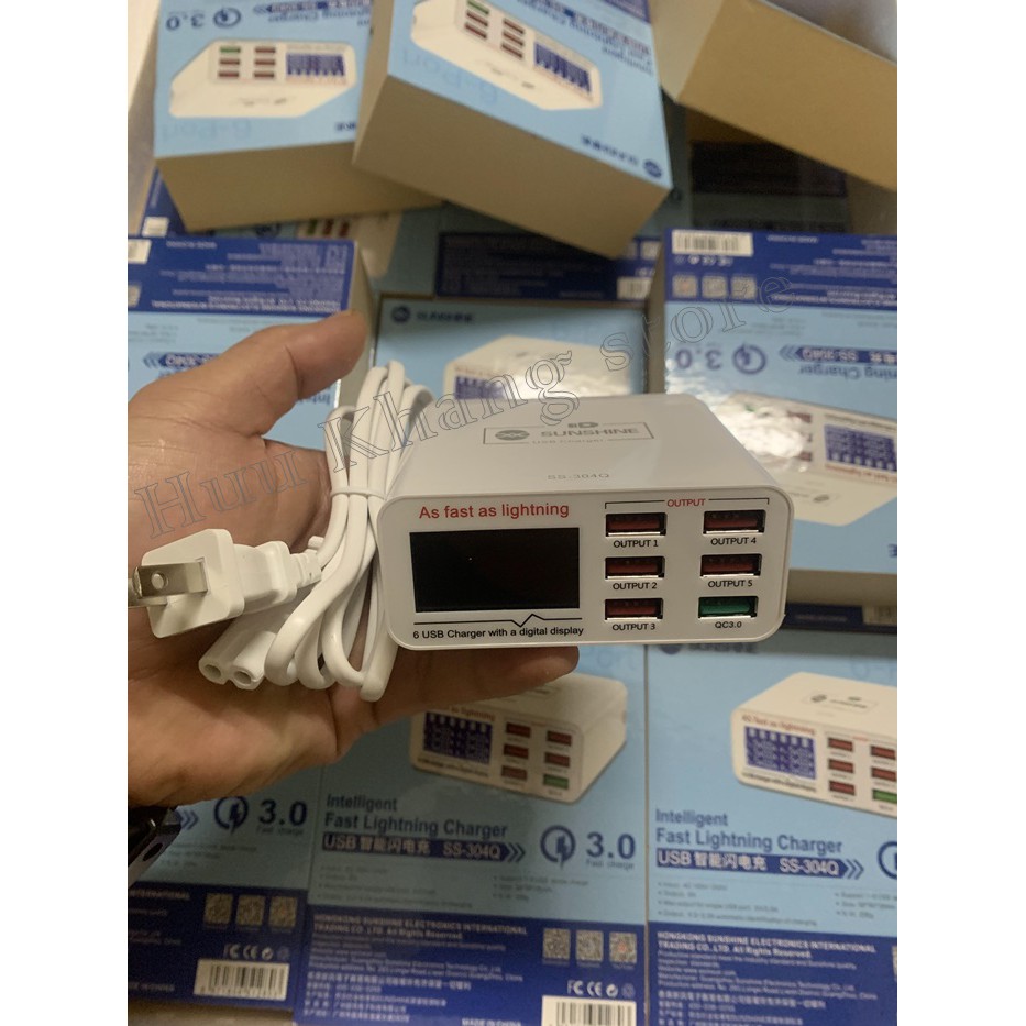 Sạc nhanh 6 cổng Sunshine | SS-304Q
