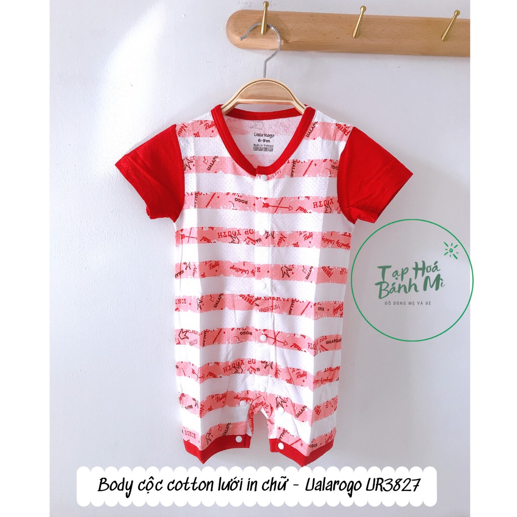 Body đùi Ualarogo cotton lưới in chữ