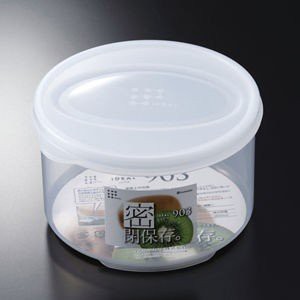 Hộp nhựa đựng thực phẩm Nakaya 830ml loại tròn có nắp Made in Japan