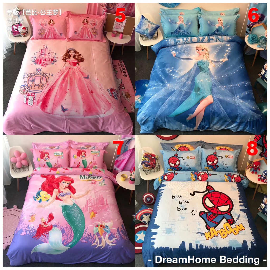 Bộ chăn ga gối cotton loại đẹp DISNEY (nhiều màu)