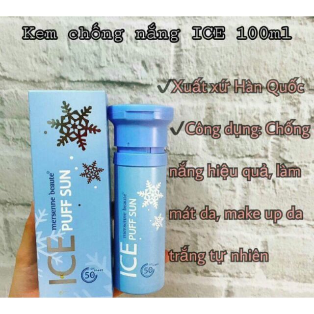 ❣️❣️❣️Kem chống nắng #Ice #Puff #Sun #Mersenne #Beaute - Mẫu mới 2018