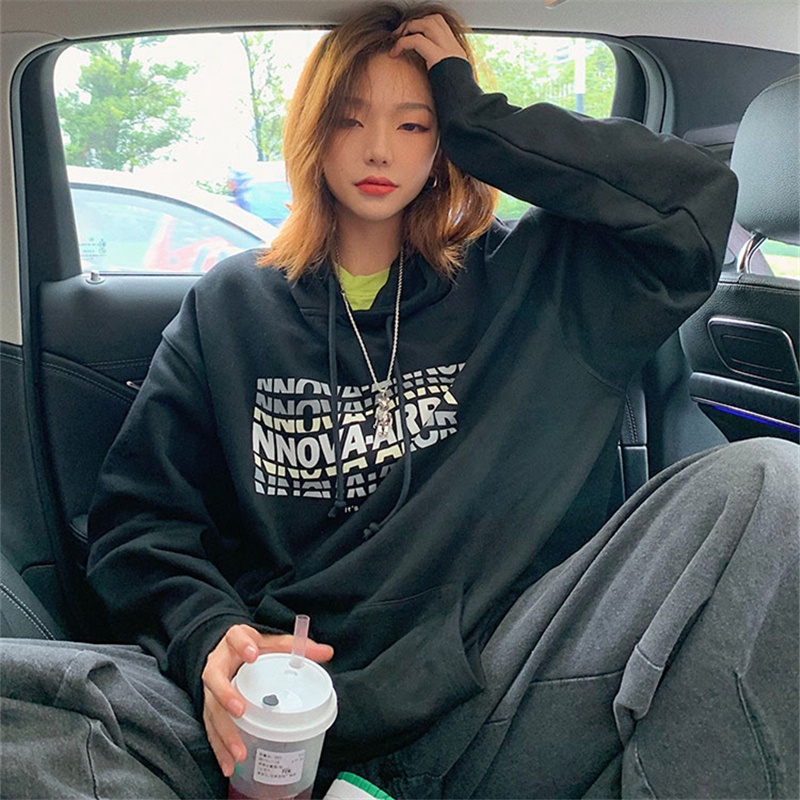 NRVP Áo Hoodie Dáng Rộng Thời Trang Hàn Quốc 2022 Dành Cho Nữ