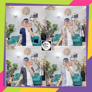 Áo sơ mi nam tay ngắn phối from body soái ca