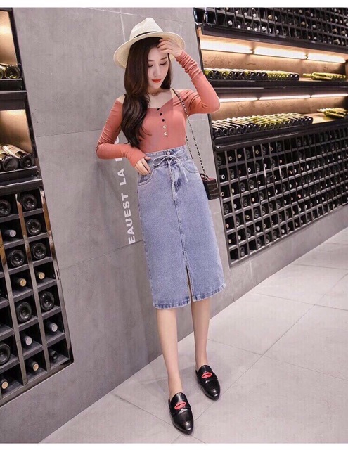 Chân váy jeans size SML hottrend 2019 hàng đẹp giá rẻ chuẩn shop | BigBuy360 - bigbuy360.vn