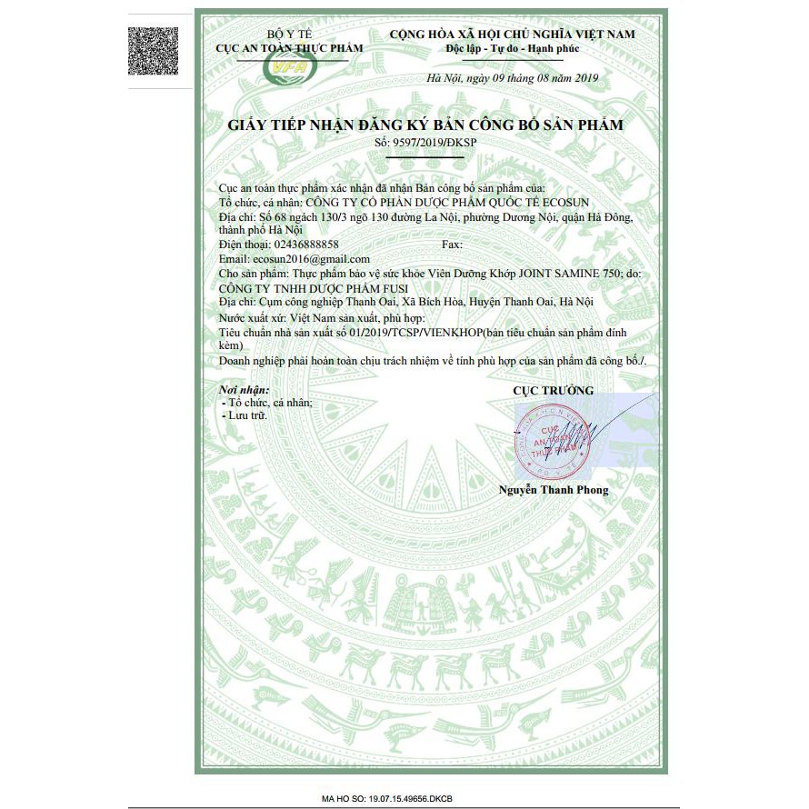 Viên dưỡng khớp Joint Samine 750 - Hỗ trợ giảm đau khớp, giúp làm trơn ổ khớp (hộp 30 viên)