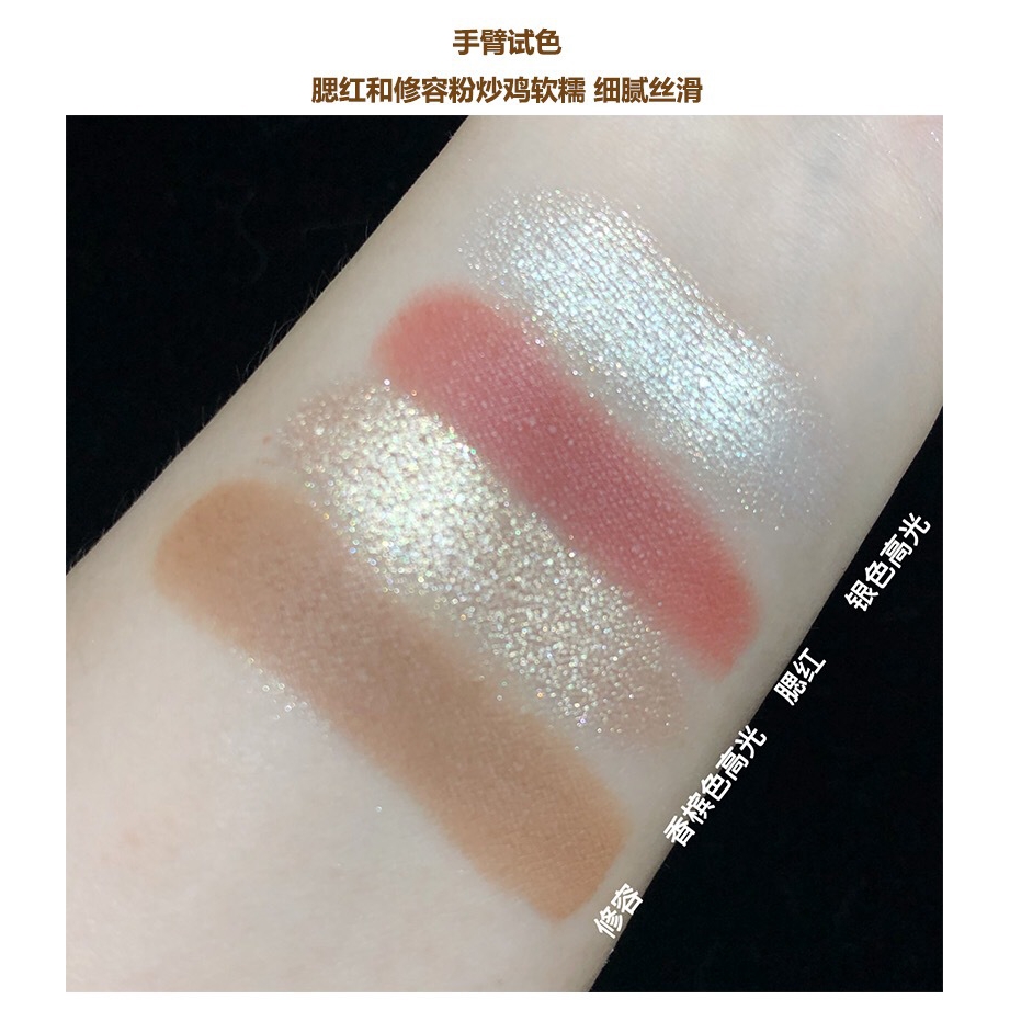 (hàng Mới Về) Bảng Phấn Má Hồng Otwoo Bốn Màu Lì Và Ánh Ngọc Trai Trang Điểm Bắt Sáng Sm164 | BigBuy360 - bigbuy360.vn