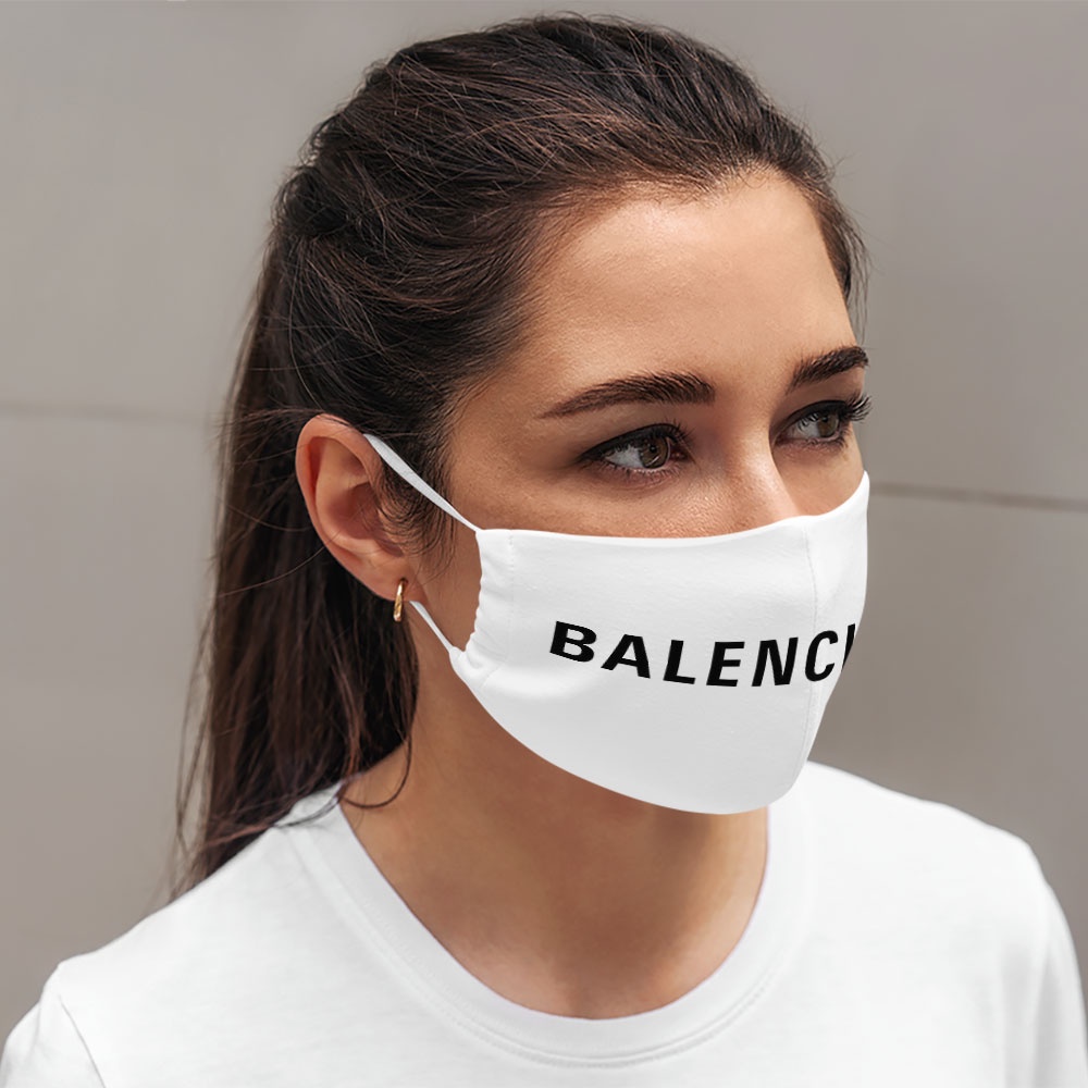 Khẩu Trang In Hình 3D B.a.l.e.n.c.i.a.g.a_1 SoInk Chất Liệu Polyester Cotton 100%,  Chống Bụi In Họa Tiết 3D Unisex