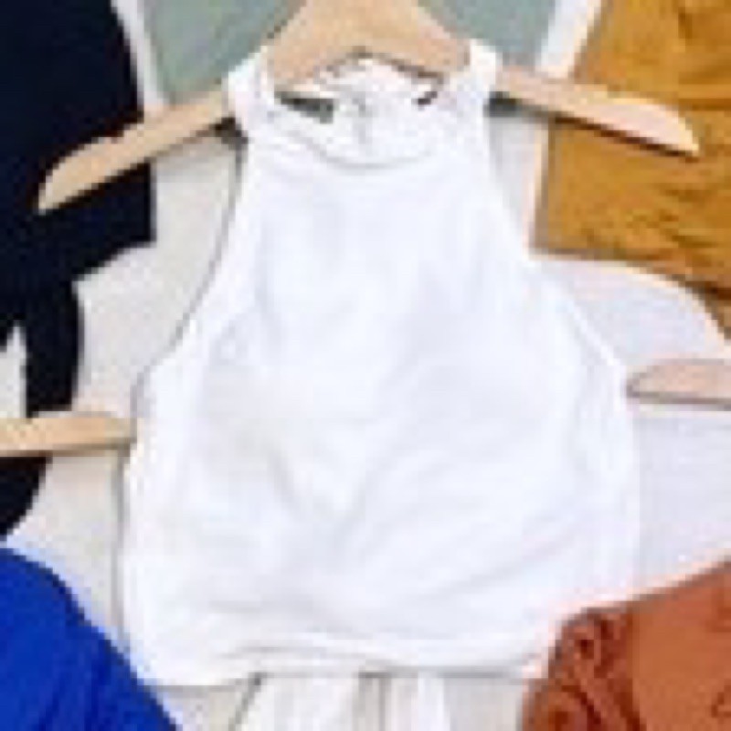 Áo Yếm Thun Hở Lưng Đồ Đi Biển Nữ Có Kèm Mút Đệm Độn Ngực Cột Buộc Dây Sau Lưng Sát Nách Sexy Trắng Đen Xanh Cam Vàng | BigBuy360 - bigbuy360.vn