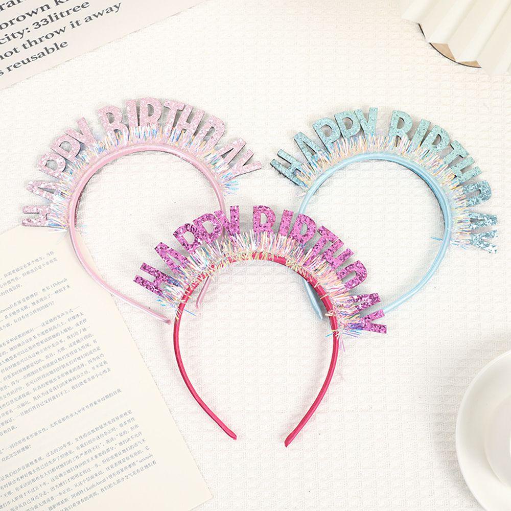 IVORY Băng Đô Đính Kim Sa Lấp Lánh Nhiều Màu Sắc Dùng Trang Trí Bánh Kem Cho Người Lớn Và Trẻ Em