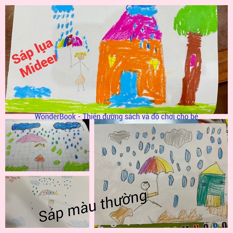 SÁP MÀU CHO BÉ - SÁP LỤA BÚT VẶN CAO CẤP MIDEER -VẼ ĐƯỢC TRÊN NHIỀU VẬT LIỆU - DỄ LAU SẠCH
