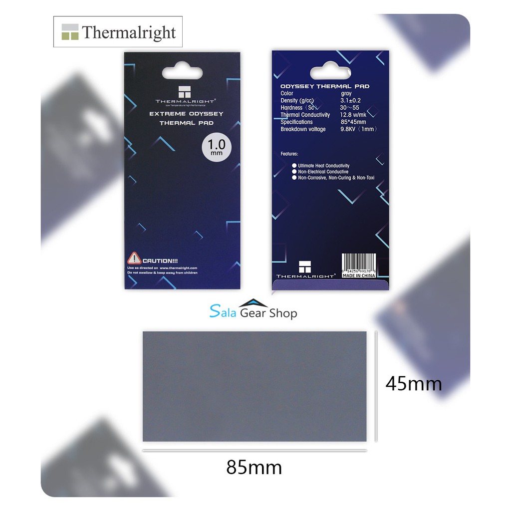 Miếng Dán Tản Nhiệt ChipSet, Vram Thermalright EXTREME ODYSSEY Thermal Pad 85*45*1mm