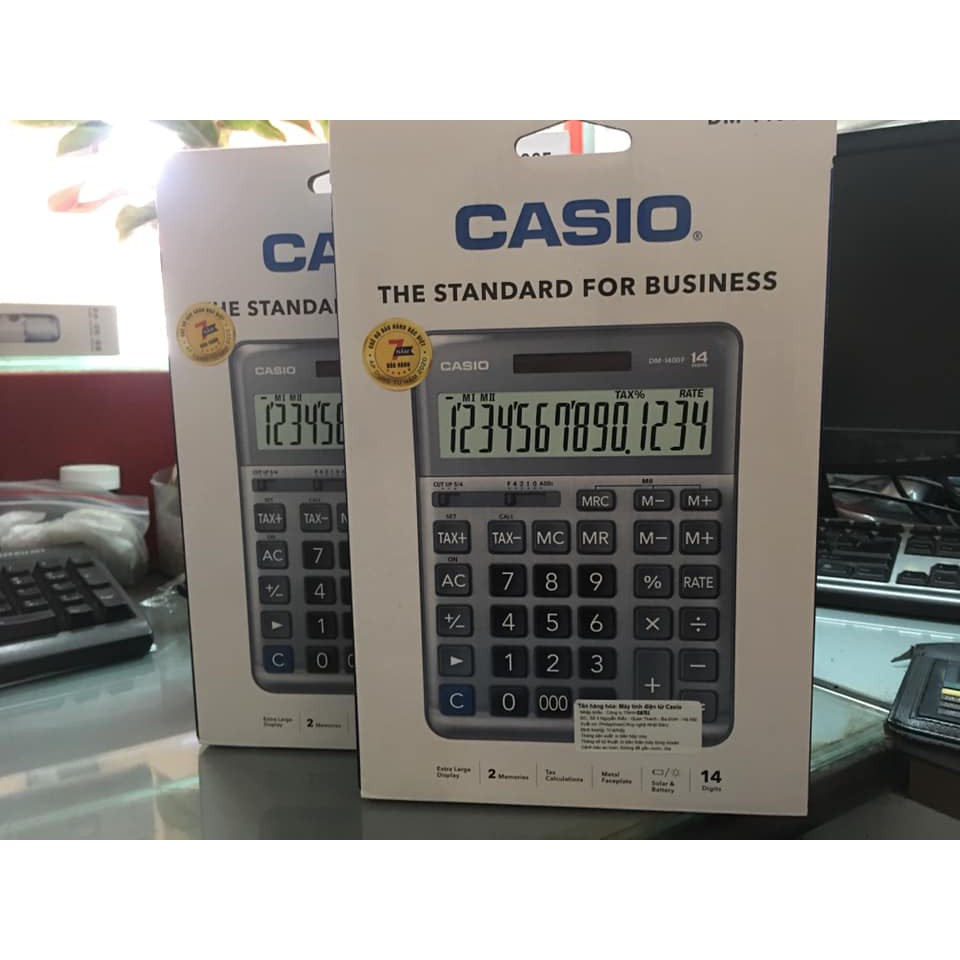 MÁY TÍNH CASIO DM1400F (máy tính tay to 14 chữ số)