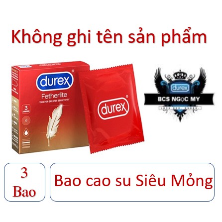 Bao Cao Su SIÊU MỎNG Durex Fetherlite Hộp Nhỏ 3 Cái