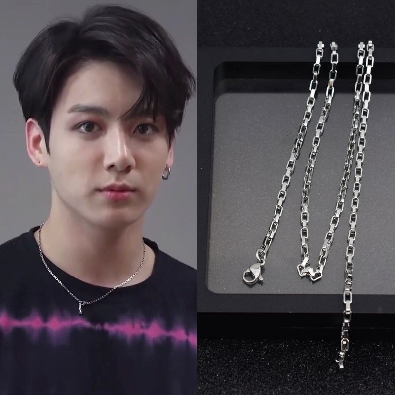 Vòng cổ Thép Titan Phong Cách Kpop BTS Tối Giản Cho Nam Nữ