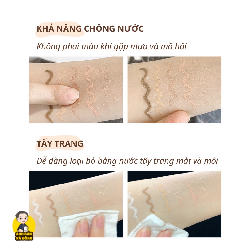 Bút Nhũ Kẻ Mắt Và Bọng Mắt NOVO Double-end Silkworm Eyeshadow Pen 5651