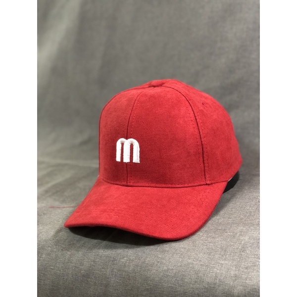 Nón kết lưỡi trai chất nhung mịn thêu logo M nổi sắc nét hot hit - Nó kết nam nữ