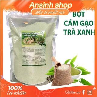 1kg bột cám gạo trà xanh handmade