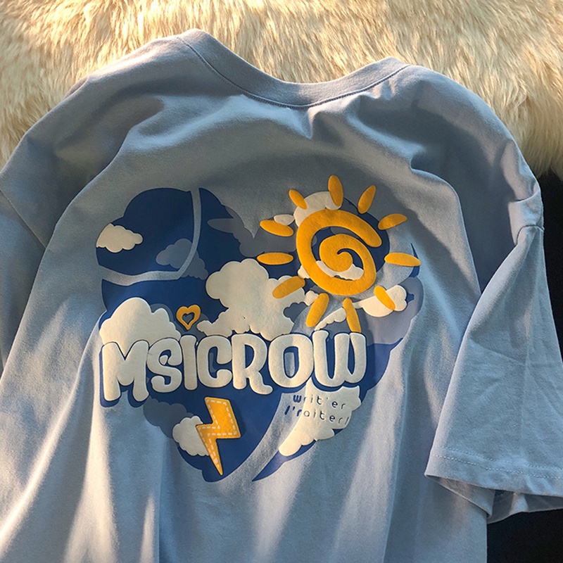 NRVP Áo Thun Nữ Tay Ngắn In Hình Phong Cách Hàn Quốc Thời Trang Mùa Hè 2022