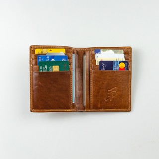 Ví nam Da bò sáp (bóp ví da nam) dáng ngang màu vàng bò cháy