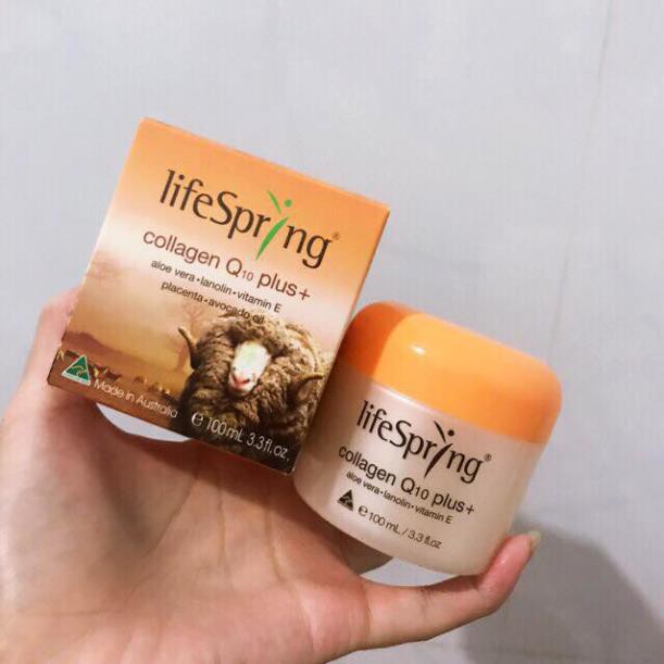 Kem dưỡng da nhau thai cừu LifeSpring Collagen Q10 Plus+