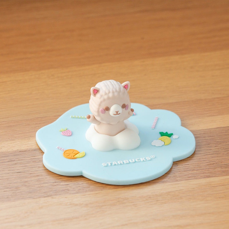 Nắp cốc Starbucks Gel silica chống bụi Sakura Bear Khinh khí cầu Phim hoạt hình Phụ kiện đa năng