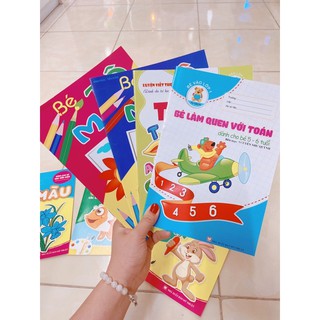 Combo 4 vở tập tô + tập viết chữ + số cho bé