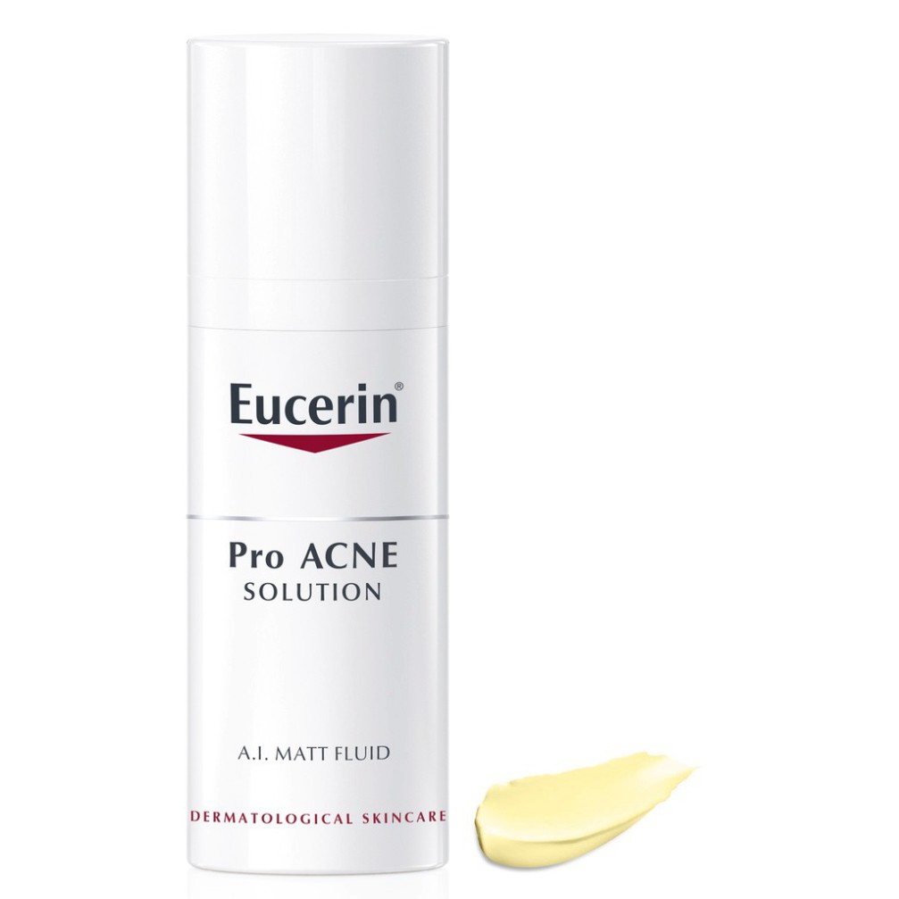 1211 CHỢ SỈ- EUCERIN KEM DƯỠNG KIỀM DẦU, GIẢM MỤN PRO ACNE A.I MATT FUID 50ML