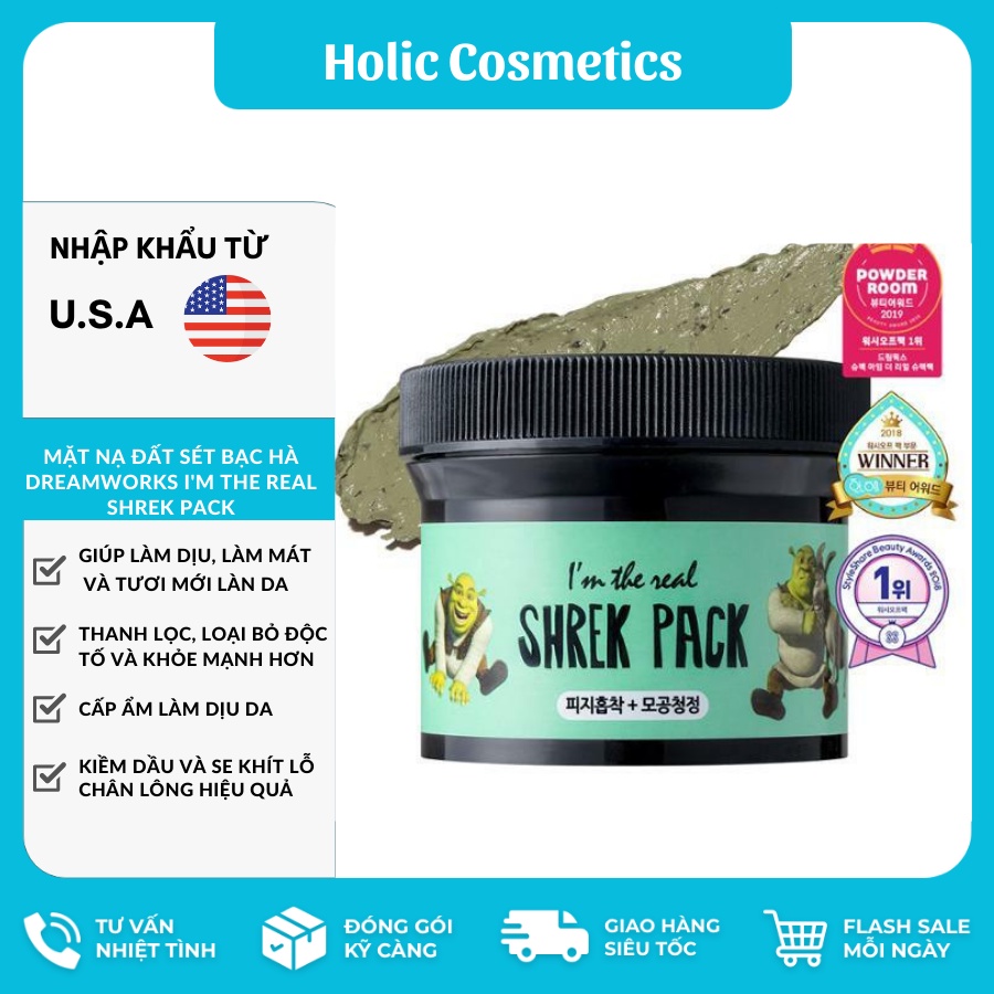 Mặt nạ đất sét bạc hà Dreamworks I'm The Real Shrek Pack | BigBuy360 - bigbuy360.vn