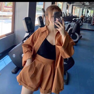 Set sơ mi quần đùi 4 màu