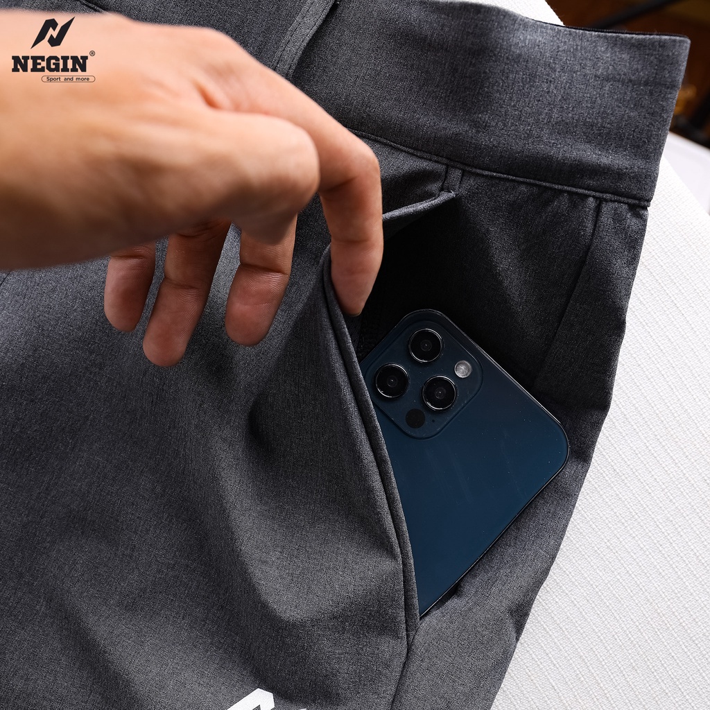 Quần Short Nam Thể Thao Short Golf 0065 Thoải Mái Giữ Phom, Thiết Kế Cạp Cúc Trẻ Trung Thương Hiệu NEGIN