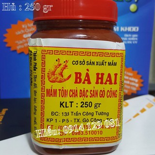 Mắm tôm chà Bà Hai 250g/1hủ
