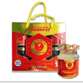 THÙNG 18 LỐC = ( 108 chai ) HỦ YẾN XÀO CAO CẤP SUNNEST 16%  YẾN SÀO