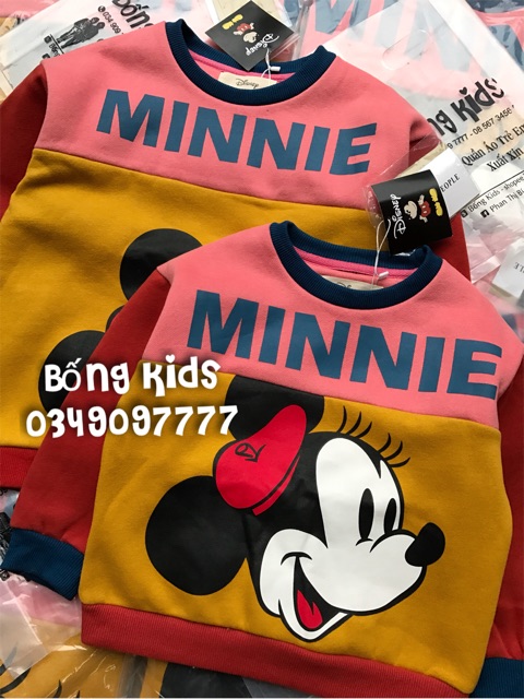 Áo Nỉ Bé Gái Minnie Phối Màu Vàng Ordinary People