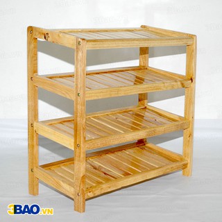 Kệ giày gỗ cao su 4 tầng 62cm