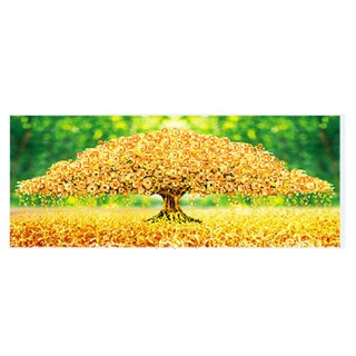 Tranh đính đá tự làm cây kim tiền tài lộc 1m50x65